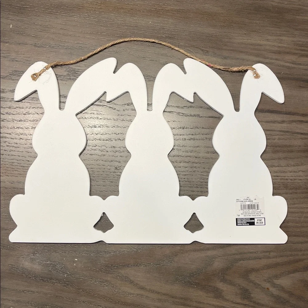 NEW Wooden Bunny Rabbit Wall Decor DIY